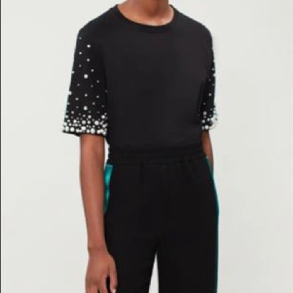 MAJE PEARL EMBELLISHED TSHIRT, size 1❗️FIRM PRICE❗️